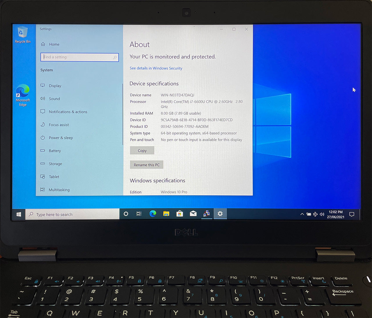 Dell Latitude E7470 - Intel Core i7-6600U, 8Gb RAM, 512Gb SSD, 14" FHD Screen, Windows 10 Pro - Lion Computers