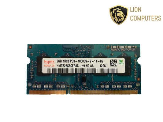 Hynix 2Gb PC3-10600S SODIMM 1Rx8 DDR3-1333 CL9 RAM. Fully Tested. - Lion Computers